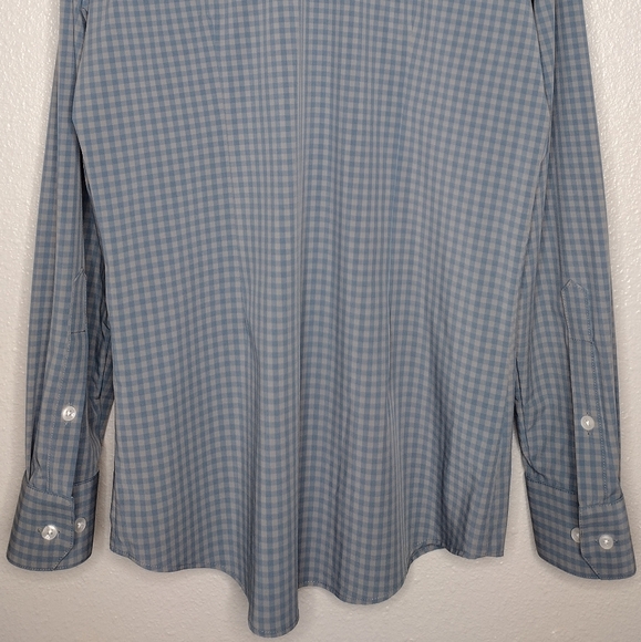 Mizzen+Main Leeward Men's Trim Fit Windowpane Long Sleeve Button Down Shirt Sz M - Picture 6 of 12
